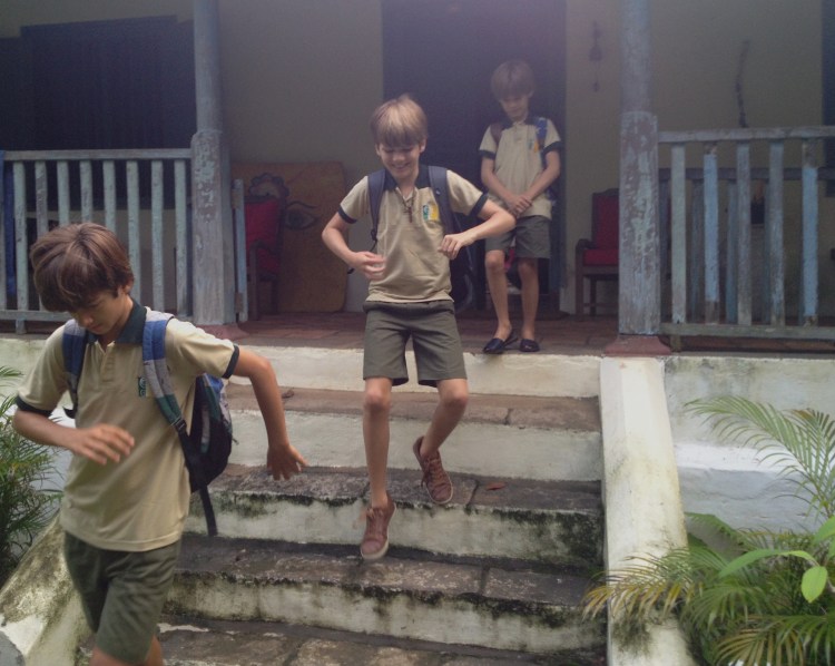 Boys going to school